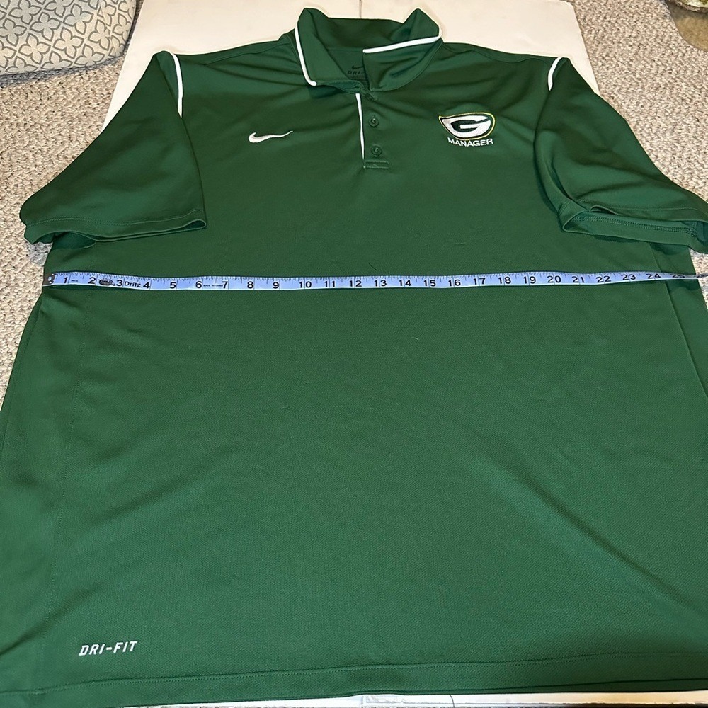Nike Green Bay Packers Manager Performance Polo‎ Shirt with Dri-FIT Technology